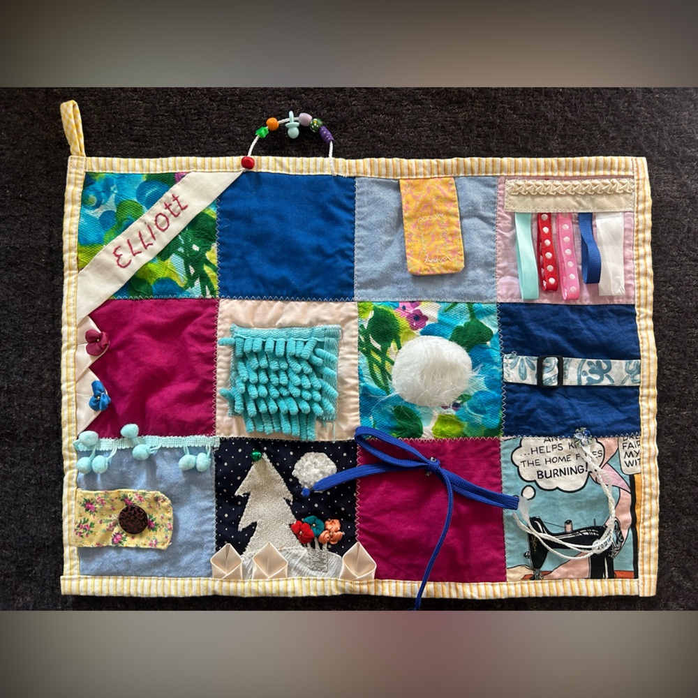 🌈Sensory Lap Blanket, Handcrafted❤️‘ELLIOTT’🌈